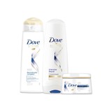 Ficha técnica e caractérísticas do produto Kit Dove Reconstrução Completa Creme de Tratamento 350g + Shampoo 200ml + Condicionador 200ml