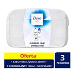 Kit Dove Sabonete Líquido 250Ml+Desodorante Aerosol 150Ml+Necessaire