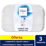 Ficha técnica e caractérísticas do produto Kit Dove Sabonete Líquido Nutrição Profunda 250ml + Desodorante Original 150ml + Necessaire