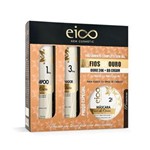 Ficha técnica e caractérísticas do produto Kit Eico Fios de Ouro Shampoo + Condicionador + Máscara de Tratamento - 280mL + 280mL + 240g