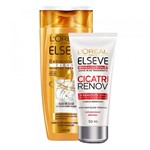Kit Elseve Shampoo Óleo Extraordinário Cachos + Leave-in de Tratamento Cicatri Renov