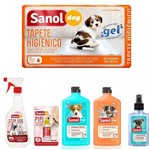 Kit 2 em 1 Especial para Cães: Tapete Higiênico, Stop Dog, Pipi Pode, Shampoo Filhote, Condicionador Neutro e Perfume Baby Sanol
