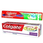 Kit Escova Dental Colgate Twister + Creme Dental Colgate Total 1