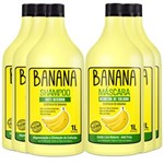 Ficha técnica e caractérísticas do produto Kit 3 Escova Progressiva Banana Semi Definitiva 2x1L Preço Bacana Qualidade 10