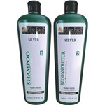 Kit Escova Progressiva Silver Carbocisteína - 1 Shampoo Antiresíduo e 1 Gloss de Tratamento 1 Litro