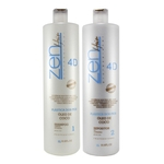 Ficha técnica e caractérísticas do produto Kit Escova Progressiva Zen Hair 4d coco e queratina 2x1 Litro
