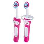 Ficha técnica e caractérísticas do produto Kit 2 Escovas Dentais Baby Brush Mam Rosa