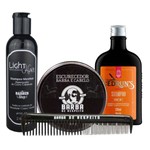 Ficha técnica e caractérísticas do produto Kit Escurecedor de Barba de Respeito + Shampoo Menthol + Shampoo Tudo em 1