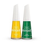 Ficha técnica e caractérísticas do produto Kit Esmalte Risqué Verde Esmeralda + Amarelo Real