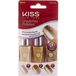 Ficha técnica e caractérísticas do produto Kit Esmaltes First Kiss Degradê Exposure Dourado - 3 Unidades