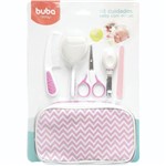 Ficha técnica e caractérísticas do produto Kit Estojo Cuidados Baby Buba Escova com Cerdas Macias Rosa - Buba Baby