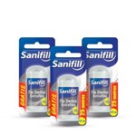 Ficha técnica e caractérísticas do produto Kit Fio Dental Sanifill Extrafino 125m 3 Unidades