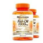 Kit 2 Fish Oil Óleo de Peixe 1000mg Ômega 3 Sundown 320 Cápsulas