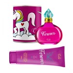 Kit Forever com Perfume Feminino Deo Colônia 100ml Lata e Loção Hidratante Ciclo Cosméticos