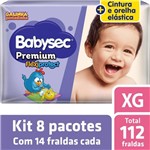 Ficha técnica e caractérísticas do produto Kit Fralda Babysec Galinha Pintadinha Premium XG - 112 Unids