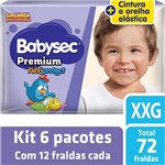 Ficha técnica e caractérísticas do produto Kit Fralda Babysec Galinha Pintadinha Premium XXG - 72 Unids
