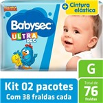 Ficha técnica e caractérísticas do produto Kit Fralda Babysec Galinha Pintadinha Ultrasec G - 76 Unids