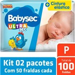 Ficha técnica e caractérísticas do produto Kit Fralda Babysec Galinha Pintadinha Ultrasec P - 100 Unids