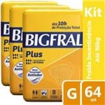 Ficha técnica e caractérísticas do produto Kit Fralda Geriátrica Bigfral Plus G 64 Unidades