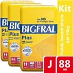 Ficha técnica e caractérísticas do produto Kit Fralda Geriátrica Bigfral Plus Juvenil 88 Unidades