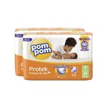 Ficha técnica e caractérísticas do produto Kit Fralda Pom Pom Protek Proteção de Mãe Jumbo P68 Unidades