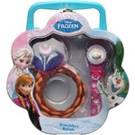 Ficha técnica e caractérísticas do produto Kit Frozen com Trancinha Relogio Disney Anna Candide