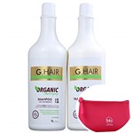 Kit G.hair Organic Therapy Tratamento Salão (2 Produtos) + Nécessaire Pink Beleza na Web