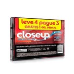 Ficha técnica e caractérísticas do produto Kit Gel Dental Close Up Red Hot 90g Leve 4 Pague 3