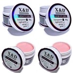 Ficha técnica e caractérísticas do produto Kit Gel Led Uv X e D 15 G Pink Pink Light Clear Nude 4 Gel