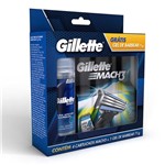 Ficha técnica e caractérísticas do produto Kit Gillette Carga Mach 3 Sensitive - 4 Unidades + Mini Gel de Barbear Pele Sensível 71g