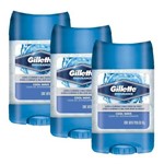 Kit Gillette 3 Desodorantes Clear Gel 82g