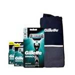 Kit Gillette Mach3 Aparelho de Barbear + 2 Cargas com 4 Unidades