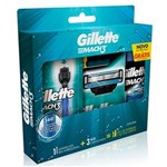 Ficha técnica e caractérísticas do produto Kit Gillette Mach3 Regular Aqua-Grip + 2 Cargas + Gel de Barbear Complete Defense 72 Ml