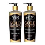 Ficha técnica e caractérísticas do produto Kit Gold Million Desmaia Cabelo Felps Shampoo 230ml+Condicionador 230ml