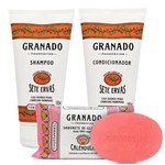 Ficha técnica e caractérísticas do produto Kit Granado Shampoo + Condicionador Sete Ervas 180ml + Sabonete Glicerinado 90g