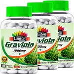 Ficha técnica e caractérísticas do produto Kit 3 Graviola 1000mg 180 Comprimidos Lauton Nutrition