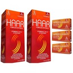 Ficha técnica e caractérísticas do produto KIT Haar Intern Contra Queda de Cabelo 180 Comp + 2 Shampoo 180ML Cada - Vitamed