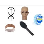 Ficha técnica e caractérísticas do produto Kit Hair Grip + Suporte + Wig Cap + Escova + Fita Azul Lace