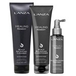 Kit Healing Remedy Cleanser Shampoo, Condicionador e Scalp Balancing Treatment Lanza