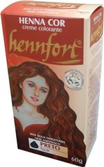 Ficha técnica e caractérísticas do produto Kit 2 Henna Hennfort em Creme 60g - Preto