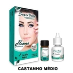 Kit Henna para Sobrancelha Super Bella - Castanho Médio