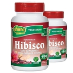 Ficha técnica e caractérísticas do produto Kit 2 Hibisco com Gengibre 180 comprimidos Unilife