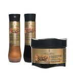 Ficha técnica e caractérísticas do produto Kit Hidrabell Banho De Ouro Shampoo 300ml + Condicionador 300ml + Máscara 300g