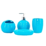 Ficha técnica e caractérísticas do produto Kit Higiene Banheiro 2161 Azul