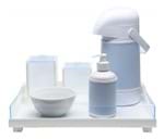 Kit Higiene Clean Acrílico Azul Quarto Bebê Infantil Menino