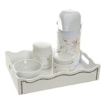 Ficha técnica e caractérísticas do produto Kit Higiene com Porcelanas e Capa Fantasia Strass Quarto Bebê Menina