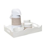 Ficha técnica e caractérísticas do produto Kit Higiene com Porcelanas e Capa Ondulado Quarto Bebê Menina Menino