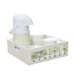 Ficha técnica e caractérísticas do produto Kit Higiene com Porcelanas e Capa Pedra Verde Quarto Bebê Menino