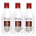 Kit Home Care Forever Liss Leave-in 300g, Shampoo e Condicionador 300ml