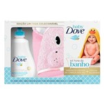 Kit Hora do Banho Dove Baby Sabonete Líquido Hidratação Enriquecida 400ml + Toalha de Banho Baby Hipopótamo